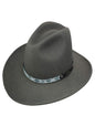 Stetson Men's Granger Crushable Wool Leather Hatband Western Cowboy Hat - Steel