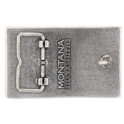 Montana Silversmiths Stand behind the Blue Line Flag Attitude Buckle