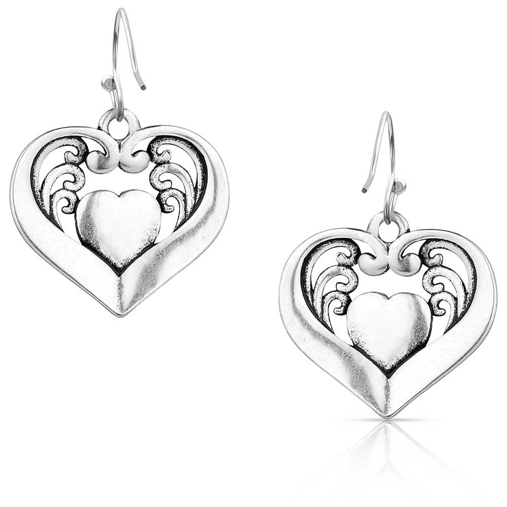 Montana Silversmiths Western Lifestyle Heart Earrings