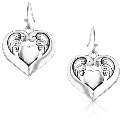 Montana Silversmiths Western Lifestyle Heart Earrings