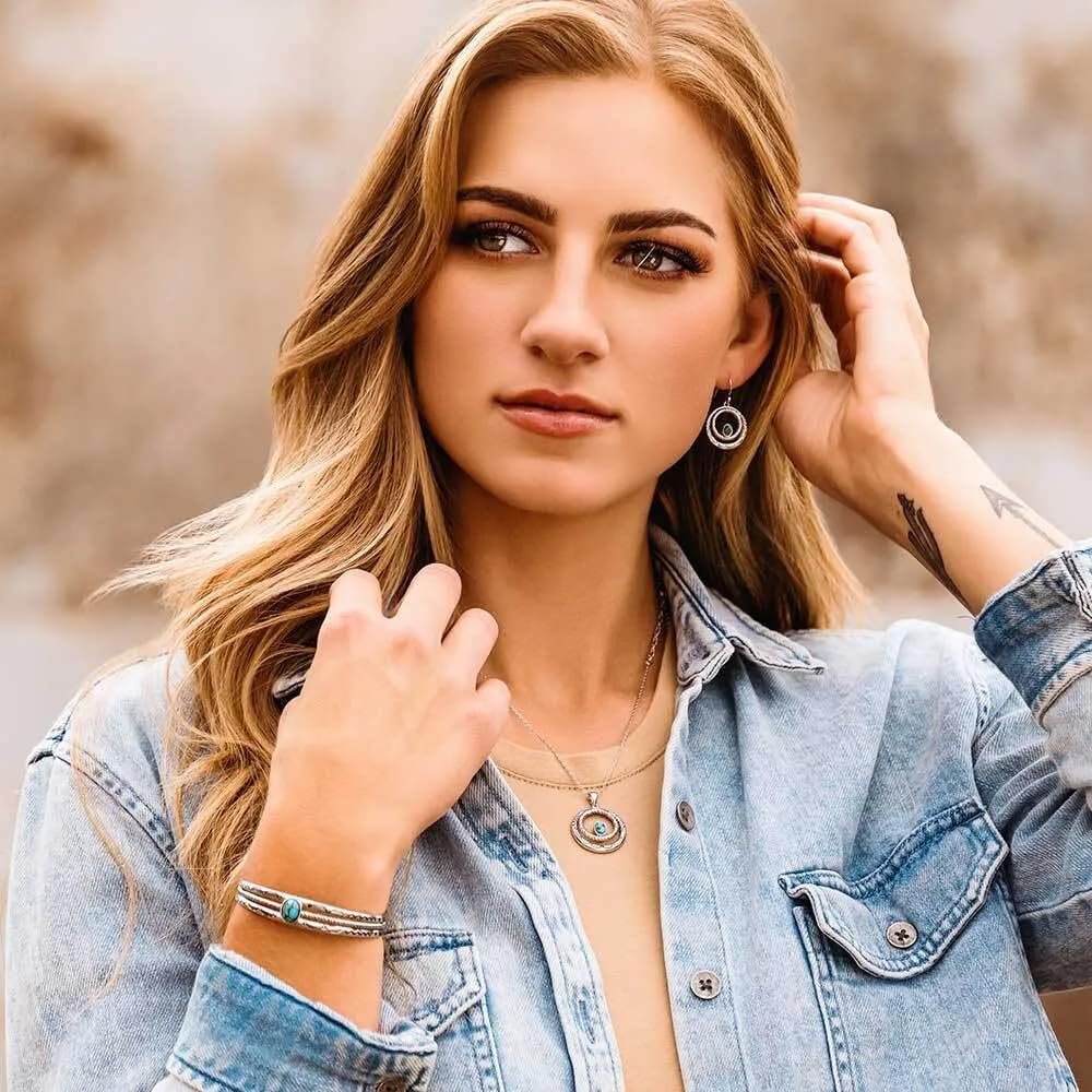 Montana Silversmiths Western Lifestyle Crafted Turquoise Drop/Dangle Earrings