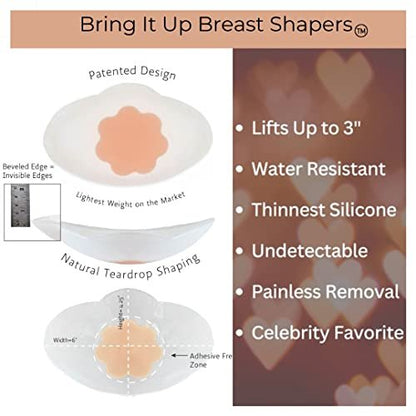 Push Up Sticky Bra, Breast Lifters, Backless, Strapless, Breast Shaper, Adhesive, Nipple Cover, Pasty, Cup Size