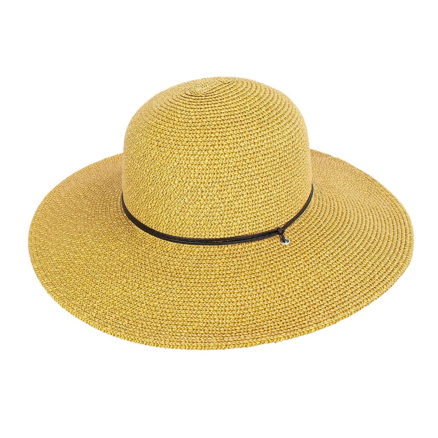 Peter Grimm Women's Corina Resort Packable Summer Toyo Straw Sun Hat with 4" Brim & Chin Cord