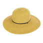 Peter Grimm Women's Corina Resort Packable Summer Toyo Straw Sun Hat with 4" Brim & Chin Cord