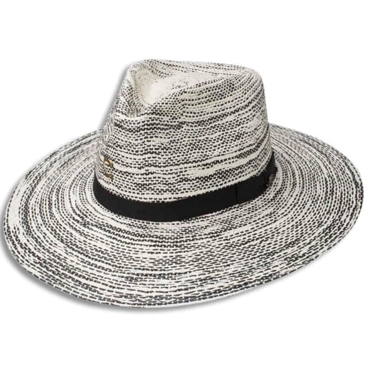 Charlie 1 Horse C1H Hawaii Ya 3 3/4" Brim Black and Natural Straw Fashion Hat