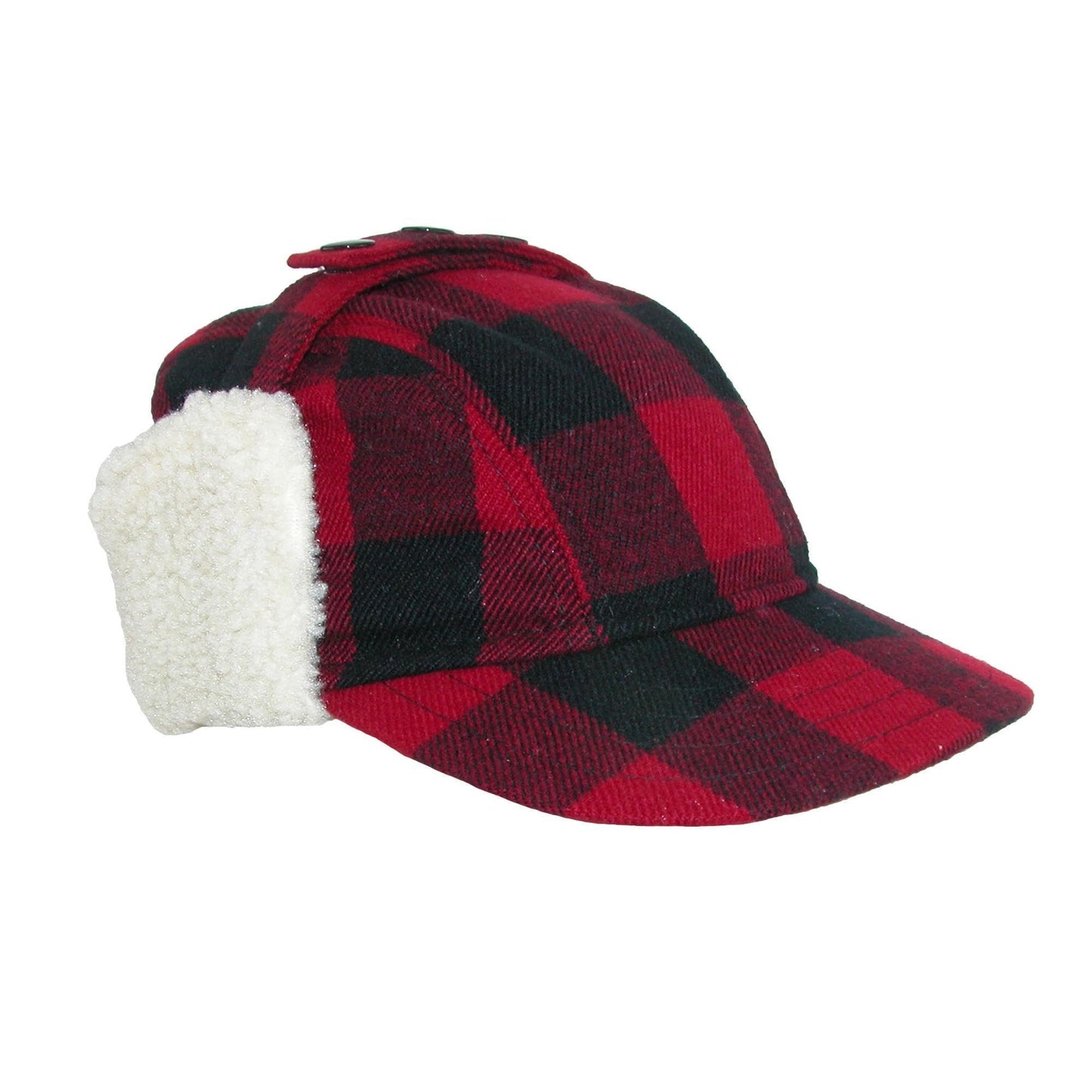 Broner Men's Wool Plaid Outdoor Cap with Sherpa Earflap