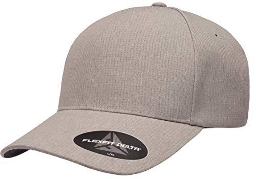 Flexfit unisex adult Flexfit Delta Seamless Carbon Cap, Melange Silver, Small-Medium US