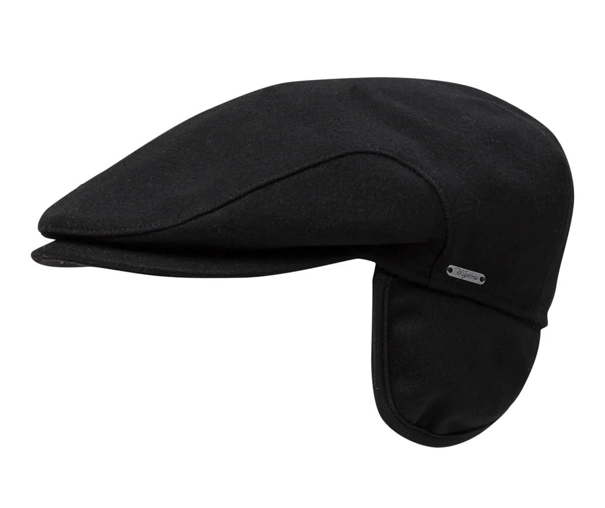 Wigens Carl Men's Classic Longshoreman 100% Wool Ivy Cap with Earflaps