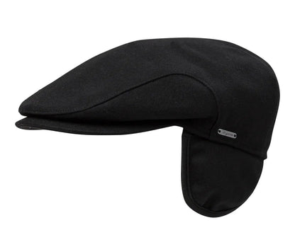 Wigens Carl Men's Classic Longshoreman 100% Wool Ivy Cap with Earflaps
