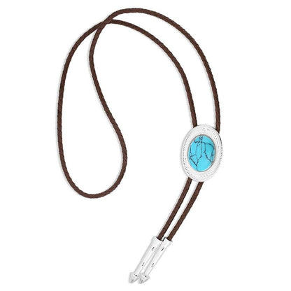 Montana Silversmiths Western Lifestyle Braided Leather Cord Silver Finished Arrow Pointed Tips Southwestern Style Bolo Tie