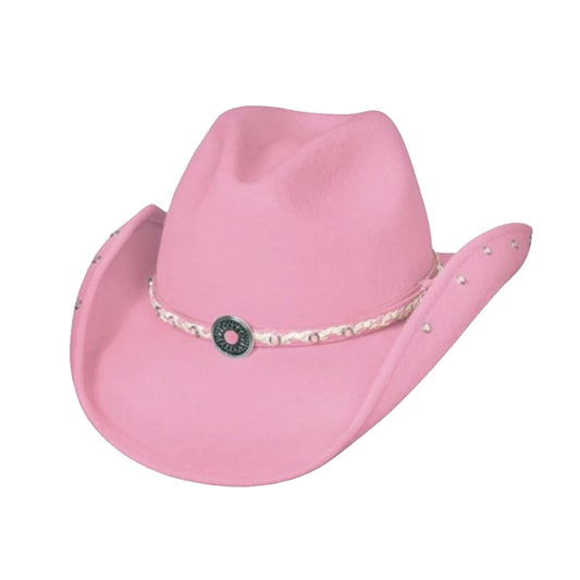 Bullhide Kids' Collection Girls' Baby Jane Premium Wool Western Cowboy Hat, Pink