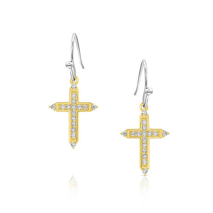 Montana Silversmiths Western Lifestyle Cross Earrings