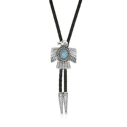Montana Silversmiths Western Lifestyle Braided Leather Cord Silver Finished Arrow Pointed Tips Southwestern Style Bolo Tie