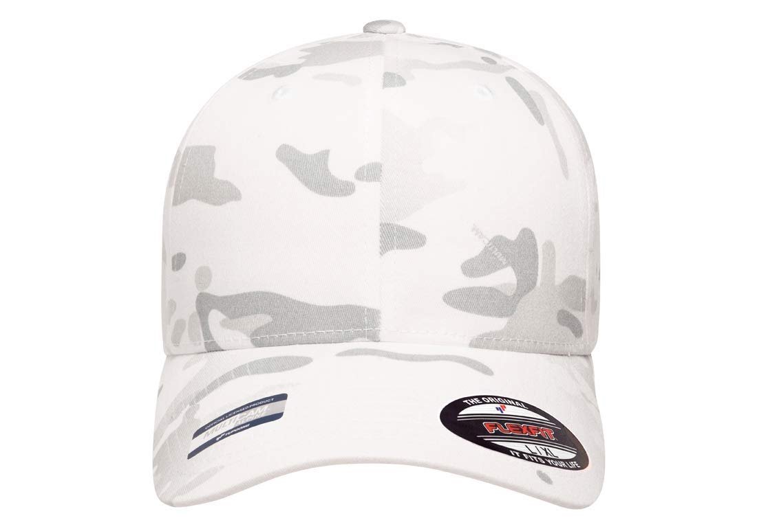 Flexfit Men's Athletic Baseball Fitted Cap, Alpine White, XX-Large