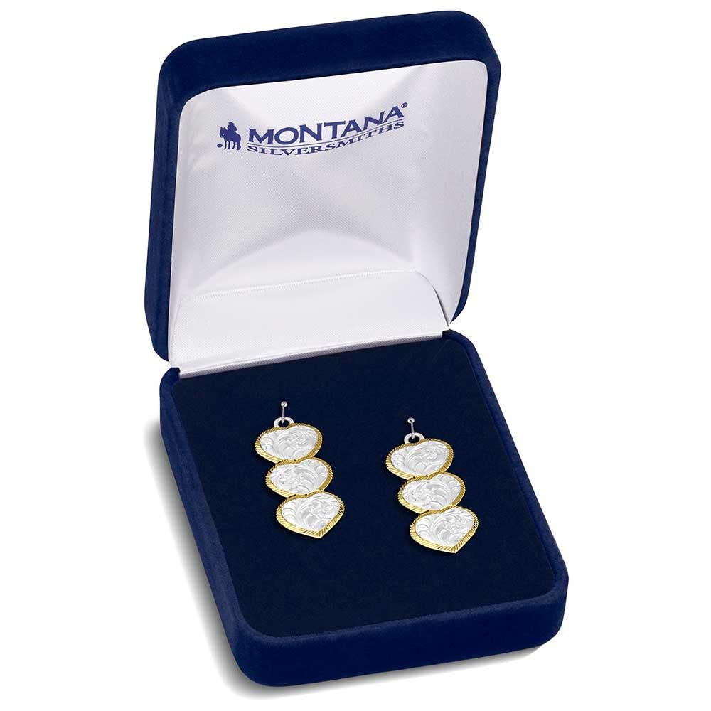 Montana Silversmiths Western Lifestyle Heart Earrings