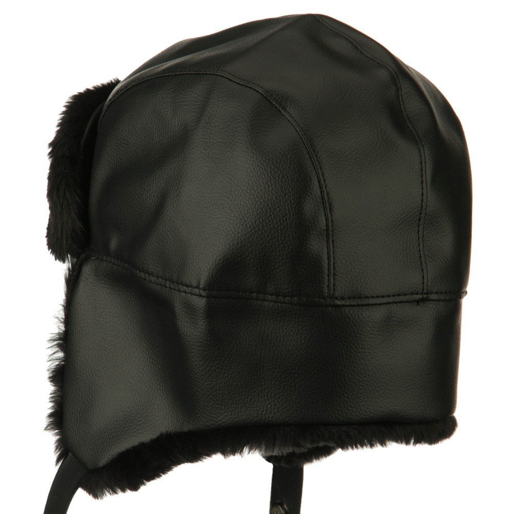Broner Mens Vinyl Trooper Aviator Cap Hat