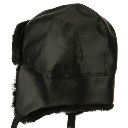Broner Mens Vinyl Trooper Aviator Cap Hat
