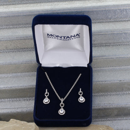 Montana Silversmiths Halo and Horseshoes Jewelry Set - JS3808