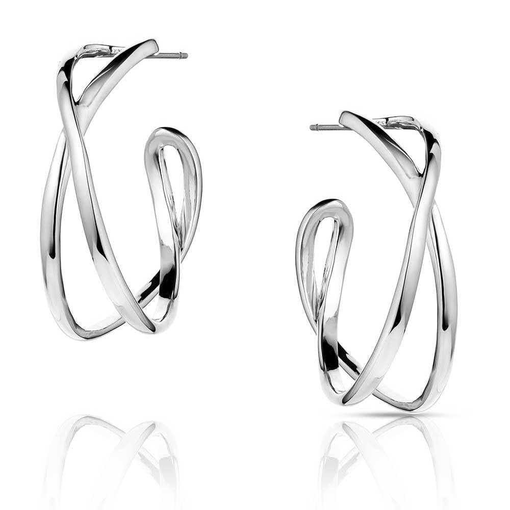Montana Silversmiths Western Lifestyle Hoop Stud/Post Earrings