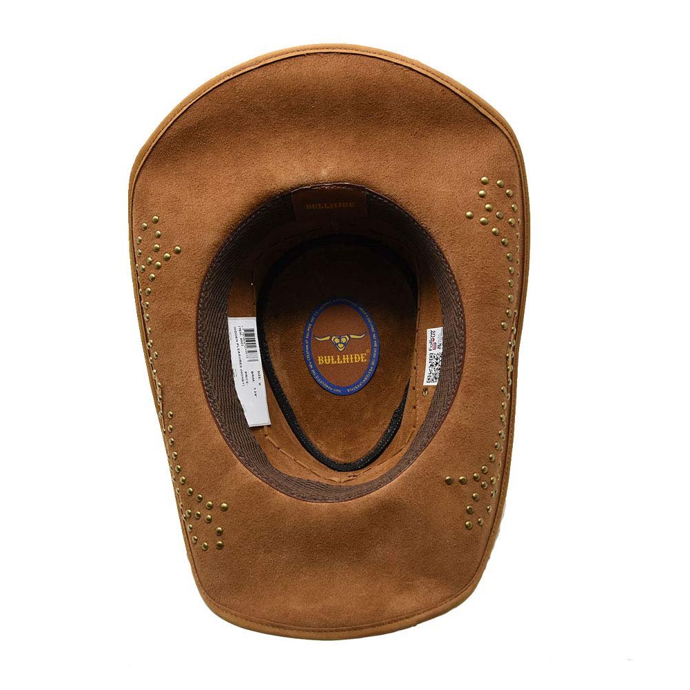 BULLHIDE Leather Collection Women's Hidden Pleasures Top Grain Leather Cowboy Hat with 3 3/8" Brim