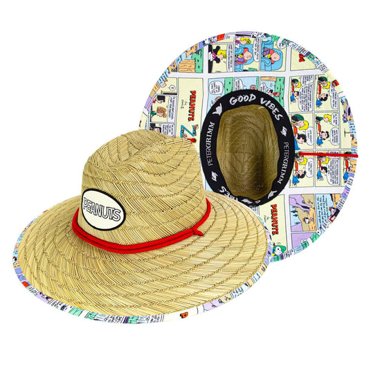 Peter Grimm Peanuts Cartoon Collection, Lifeguard Sun Protetction Straw Sun Hats
