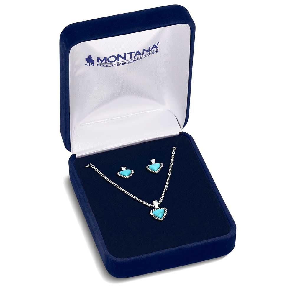 Montana Silversmiths Western Lifestyle Crafted Turquoise Jewelry Set