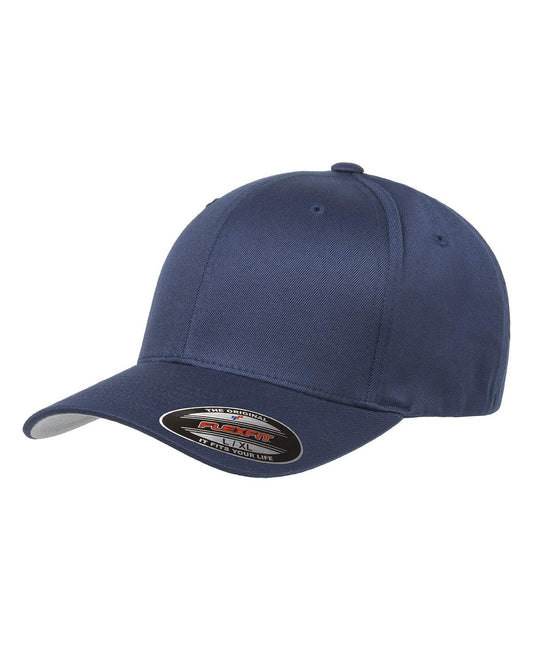 Flexfit 6277 Wooly Combed Twill Cap w/THP No Sweat Headliner Bundle Pack Navy