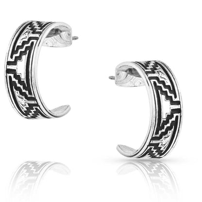 Montana Silversmiths Western Lifestyle Hoop Stud/Post Earrings