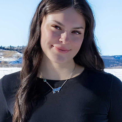 Montana Silversmiths Western Lifestyle 4-H Necklace (4-H Pig Showman)
