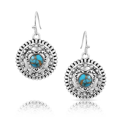 Montana Silversmiths Western Lifestyle Crafted Turquoise Drop/Dangle Earrings