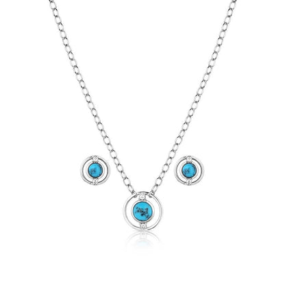 Montana Silversmiths Western Lifestyle Crafted Turquoise Jewelry Set