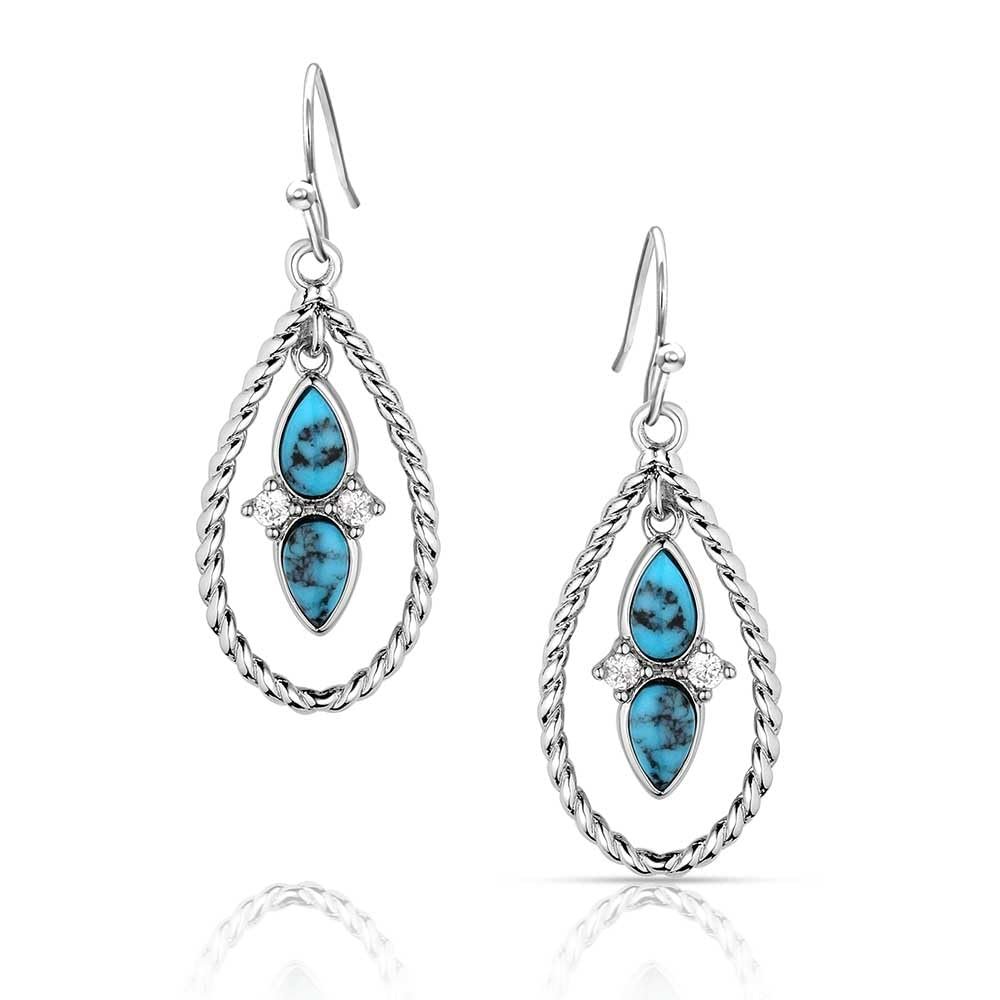 Montana Silversmiths Western Lifestyle Crafted Turquoise Drop/Dangle Earrings