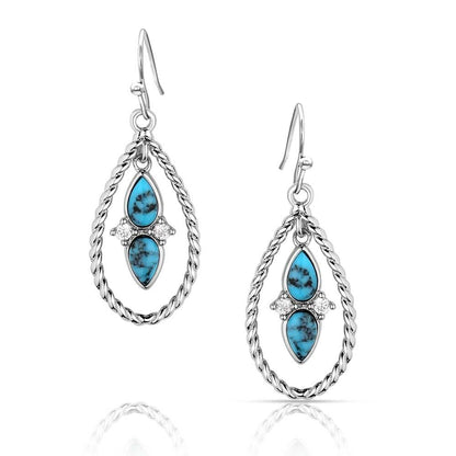 Montana Silversmiths Western Lifestyle Crafted Turquoise Drop/Dangle Earrings