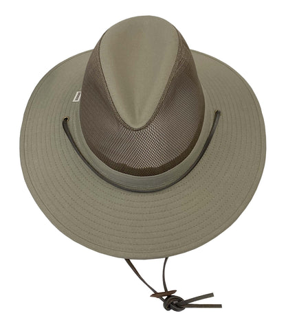 Broner Mens Solarweave Breezer Hat with Mesh Crown and Chincord
