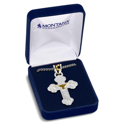 Montana Silversmiths Western Lifestyle Made in the USA Men's Christian Faith Cross Pendant Necklace