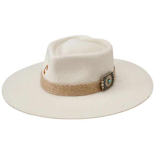 Charlie 1 Horse Fling Fashion Felt Cowgirl Hat Ivory Large, Beige