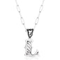 Montana Silversmiths Western Initial Pendant 18 Inch Adjustable Paperclip Chain Necklace