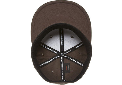 Flexfit Premium Flatbill Cap – Fitted 6210 - Small/Medium (Brown)