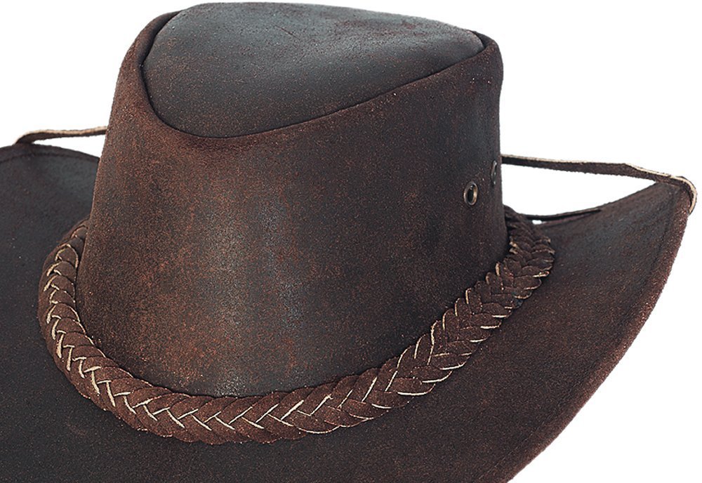 Montecarlo Bullhide Hats Cedar Groove LEATHER Western Cowboy Hat (Medium)