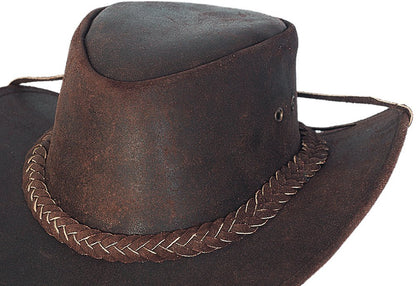 Montecarlo Bullhide Hats Cedar Groove LEATHER Western Cowboy Hat (Medium)
