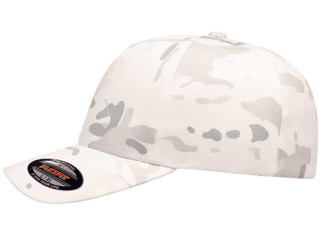 Flexfit Men's Athletic Baseball Fitted Cap, Alpine White, XX-Large