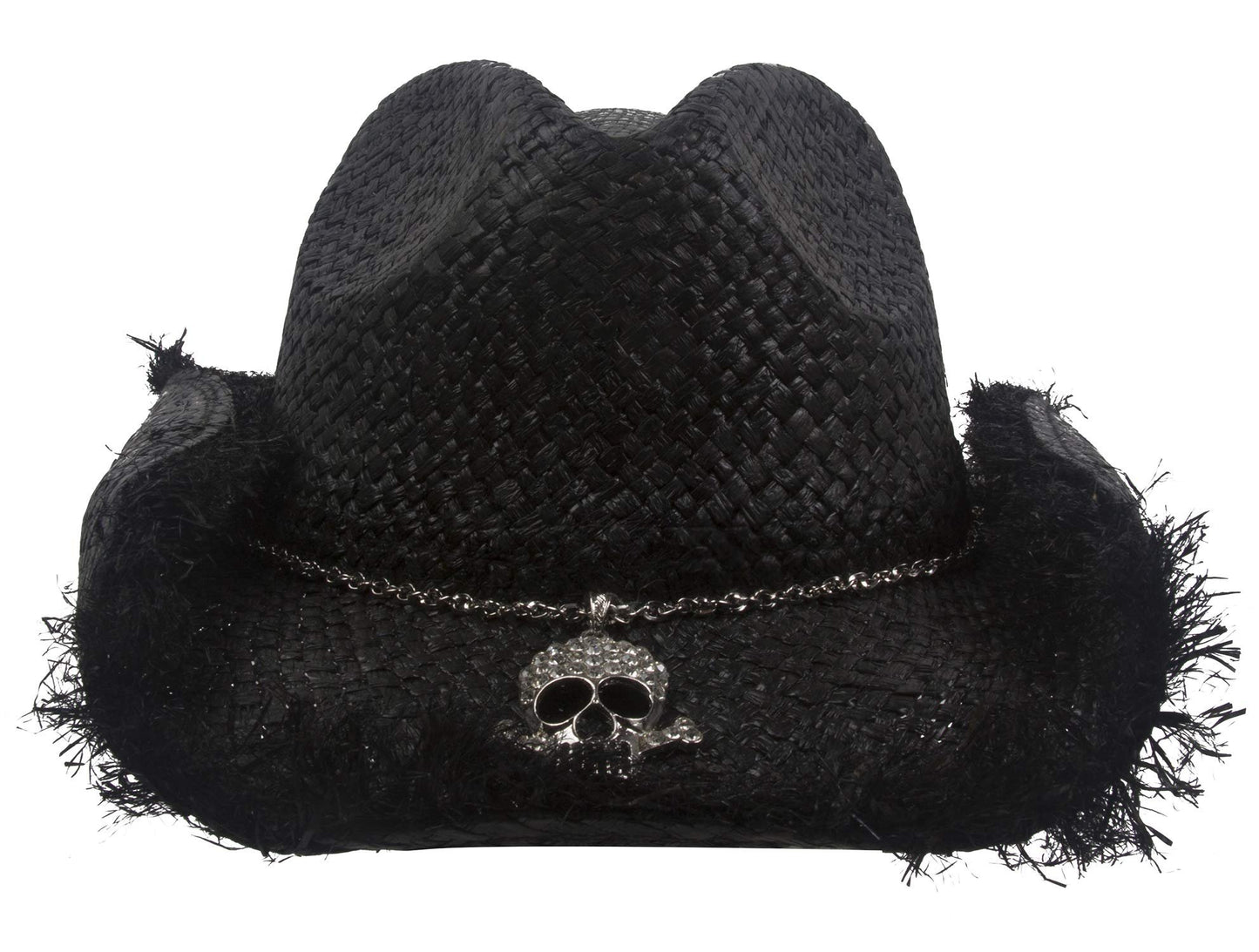 Peter Grimm Ltd None Osborn Raffia Straw Cowboy Hat Black One Size