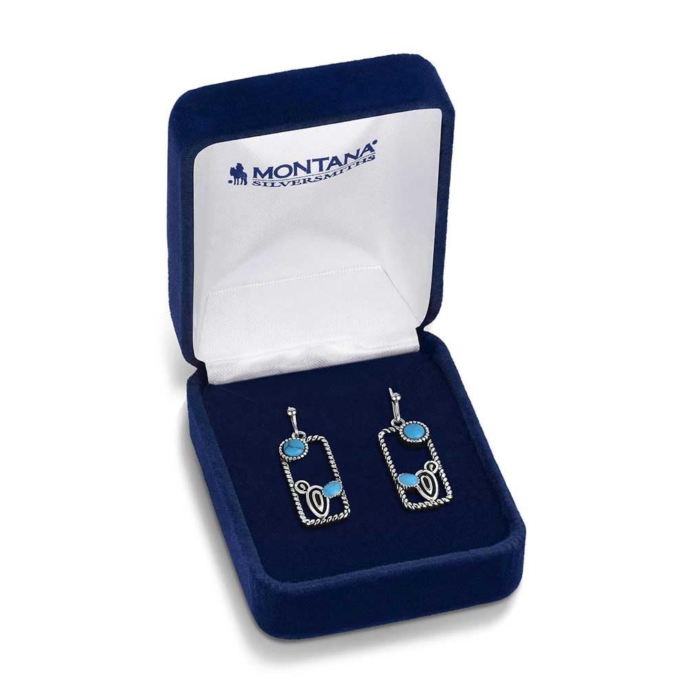Montana Silversmiths Western Lifestyle Crafted Turquoise Drop/Dangle Earrings