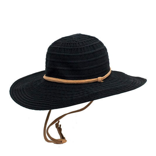 Peter Grimm Women's Francine Resort Packable Sun Hat with Chin Cord