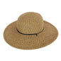 Peter Grimm Women's Corina Resort Packable Summer Toyo Straw Sun Hat with 4" Brim & Chin Cord