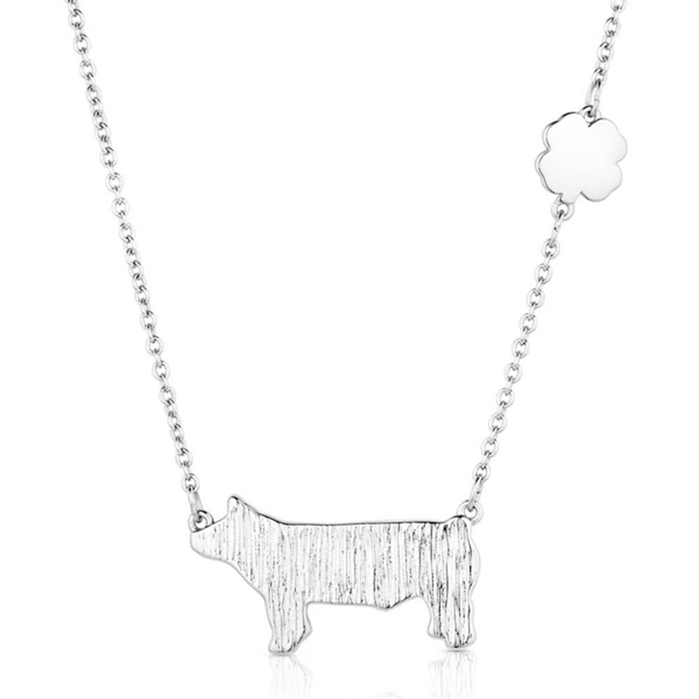 Montana Silversmiths Western Lifestyle 4-H Necklace (4-H Pig Showman)