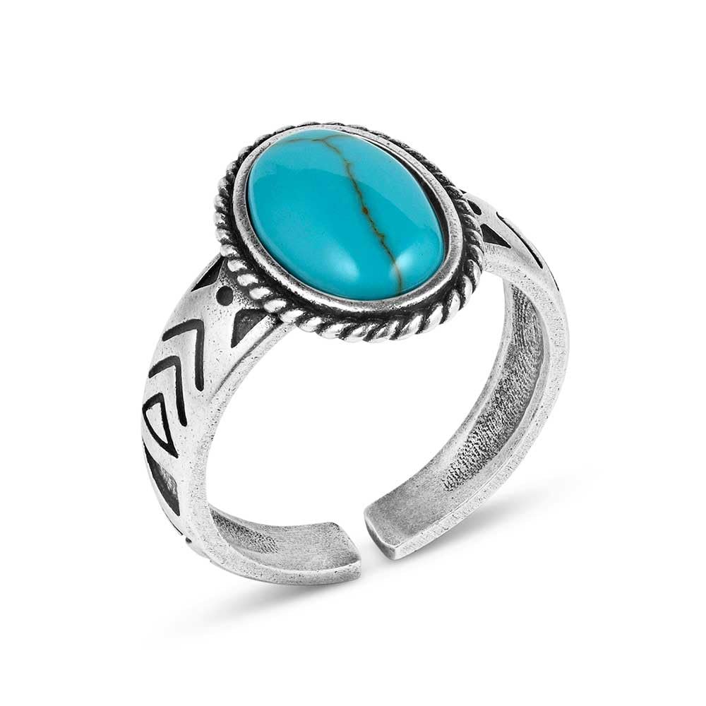 Montana Silversmiths Western Lifestyle Crafted Turquoise Wrap Ring