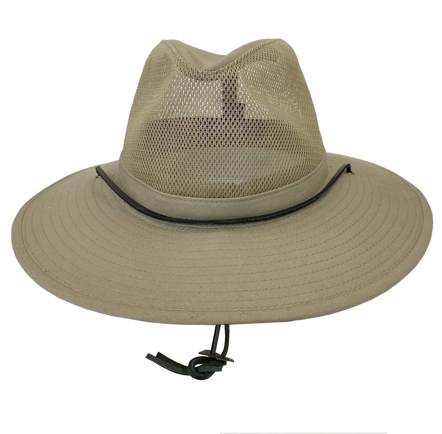 Broner Mens Solarweave Breezer Hat with Mesh Crown and Chincord