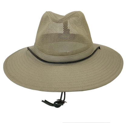 Broner Mens Solarweave Breezer Hat with Mesh Crown and Chincord