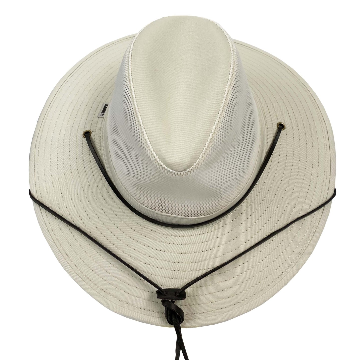 Broner Mens Solarweave Breezer Hat with Mesh Crown and Chincord